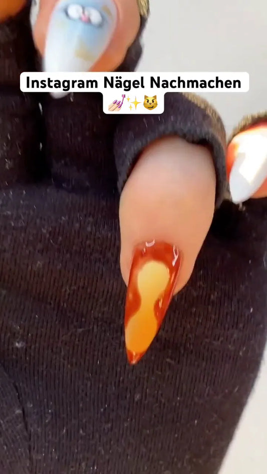 Bienenmotiv auf dem Fingernagel