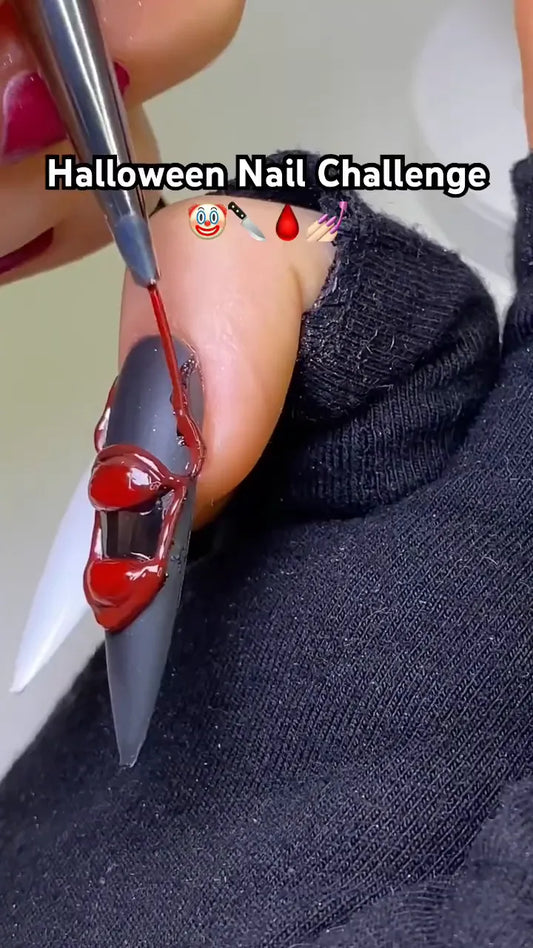 Nail design with spooky themes